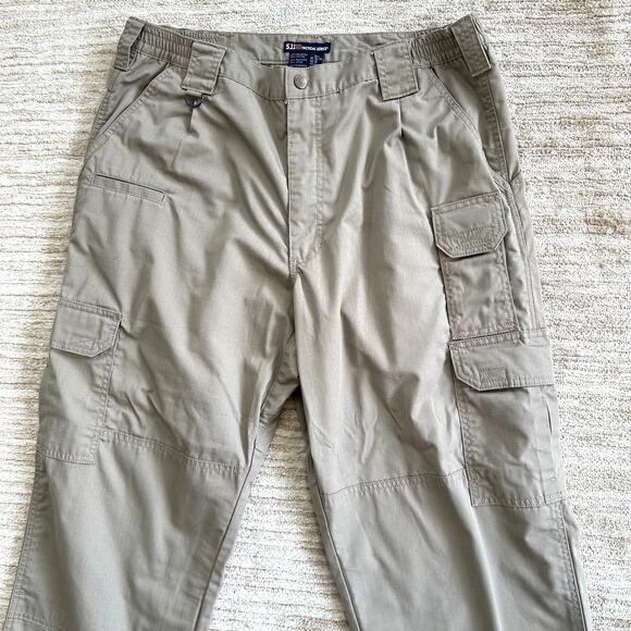 5.11 Tactical Pro Series Men's 36x30 Cargo Utility Pants Work Cargo Khaki Tan - Picture 2 of 7